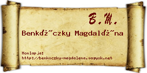 Benkóczky Magdaléna névjegykártya
